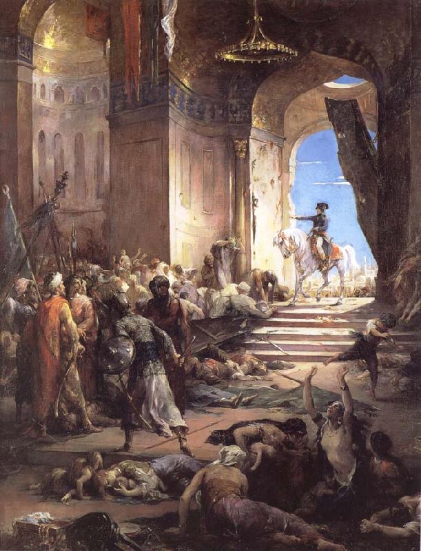 Henri Levy Bonaparte at the Great Mosque in Cairo China oil painting art